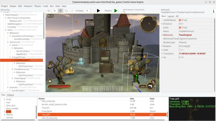 3D game in editor